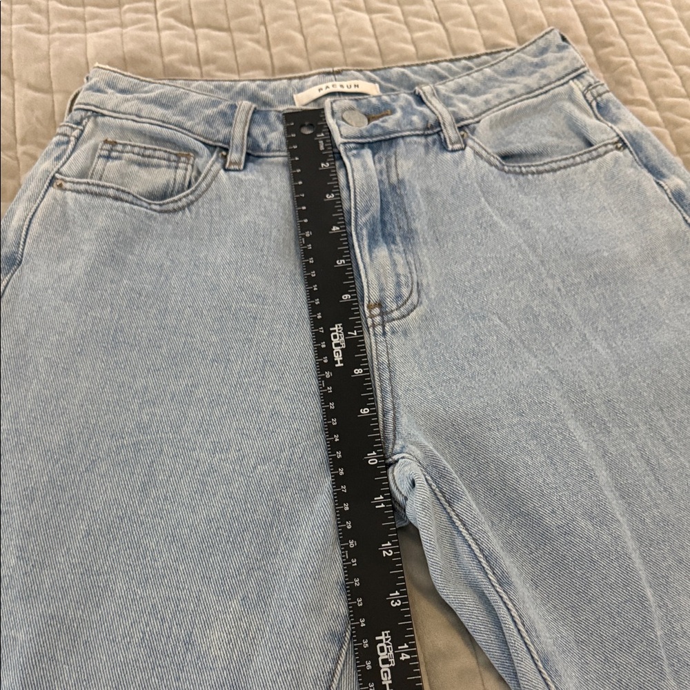 PacSun High Rise Light Wash Straight Leg Jeans Y2K - Size 26 - Picture 5 of 8